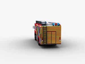 Fire Truck Lowpoly 3D Model