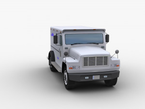 Bank Truck Lowpoly 3D Model