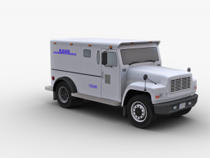 Bank Truck Lowpoly 3D Model