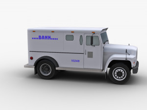 Bank Truck Lowpoly 3D Model
