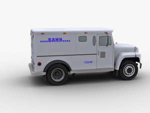 Bank Truck Lowpoly 3D Model