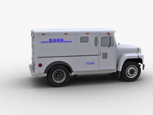 Bank Truck Lowpoly 3D Model