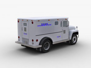 Bank Truck Lowpoly 3D Model