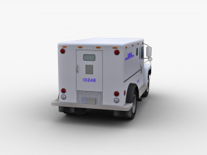 Bank Truck Lowpoly 3D Model