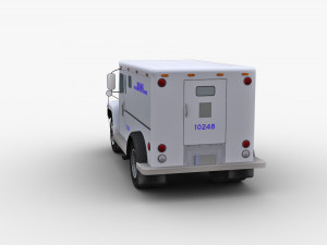 Bank Truck Lowpoly 3D Model