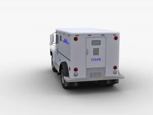 Bank Truck Lowpoly 3D Model