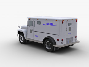 Bank Truck Lowpoly 3D Model