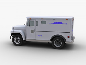 Bank Truck Lowpoly 3D Model