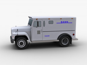 Bank Truck Lowpoly 3D Model