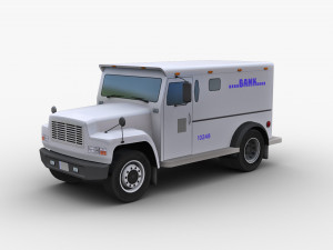 Bank Truck Lowpoly 3D Model