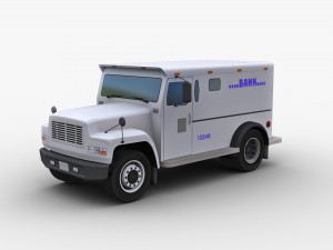 Bank Truck Lowpoly 3D Model