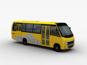 City bus with interior 7 3D Model