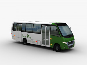 City bus with interior 7 3D Модель