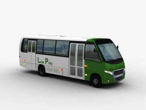City bus with interior 7 3D Model