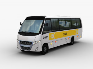 City bus with interior 7 3D Модель