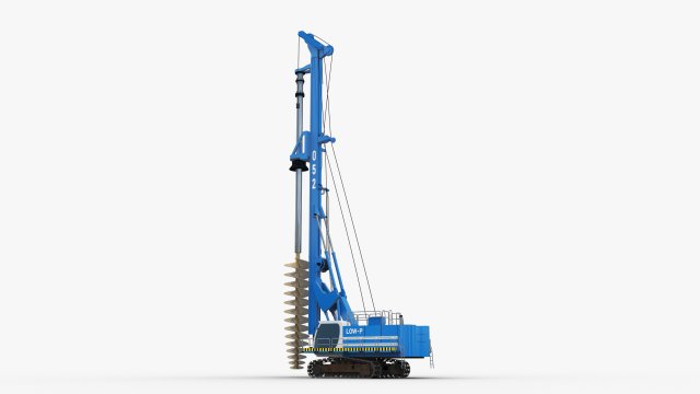 Piling Drill 3D 모델 .c4d .max .obj .3ds .fbx .stl .blend 