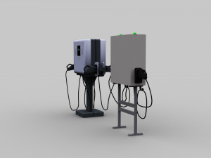 Electric Vehicle Chargers pack 2 3D Модель