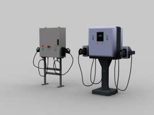 Electric Vehicle Chargers pack 2 3D Модель