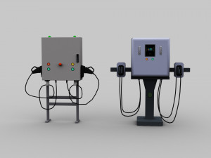 Electric Vehicle Chargers pack 2 3D Модель