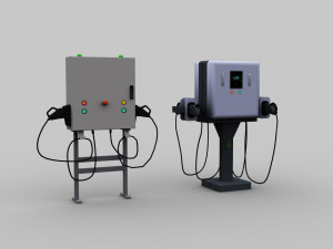 Electric Vehicle Chargers pack 2 3D Модель
