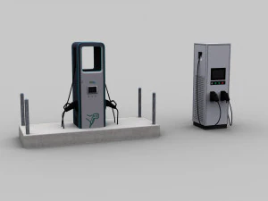 Cargadores para Vehículos Eléctricos pack 3 Modelo 3D