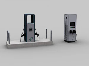 Electric Vehicle Chargers pack 3 3D Model