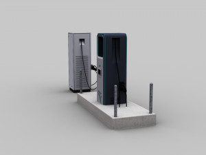 Electric Vehicle Chargers pack 3 3D Model