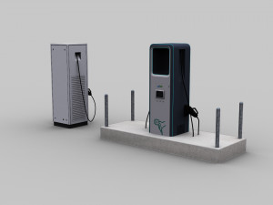 Electric Vehicle Chargers pack 3 3D Model