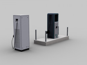 Electric Vehicle Chargers pack 3 3D Model