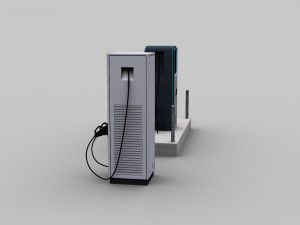Electric Vehicle Chargers pack 3 3D Model