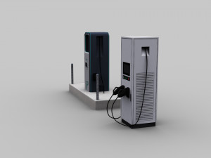 Electric Vehicle Chargers pack 3 3D Model