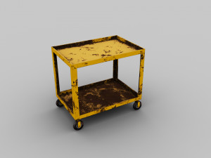 Trolley Cart Lowpoly 3D Model
