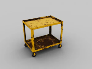 Trolley Cart Lowpoly 3D Model