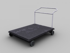 Trolley Cart Lowpoly 3D Model