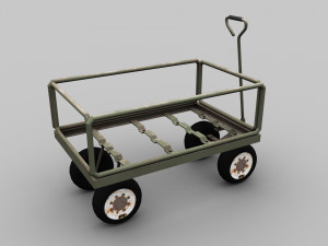 Trolley Cart Lowpoly 3D Model