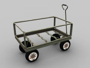 Trolley Cart Lowpoly 3D Model