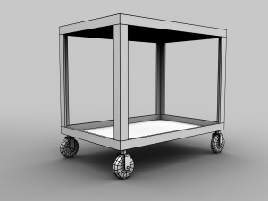 Trolley Cart Lowpoly 3D Model