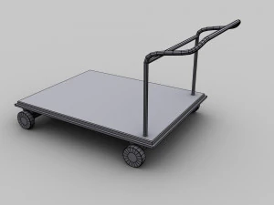 Trolley Cart Lowpoly 3D Model