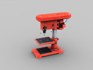 Bench drill lowpoly 3Dモデル