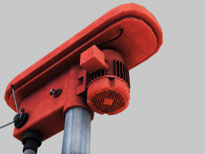 Bench drill lowpoly Modello 3D
