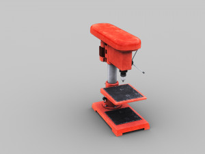 Bench drill lowpoly Modello 3D