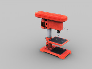 Bench drill lowpoly Modello 3D