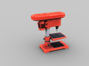 Bench drill lowpoly Modello 3D