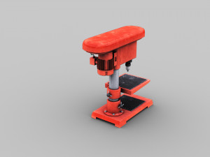 Bench drill lowpoly Modello 3D