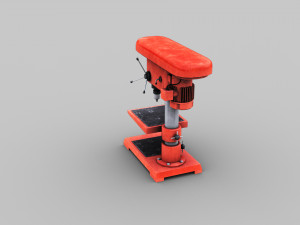 Bench drill lowpoly Modello 3D