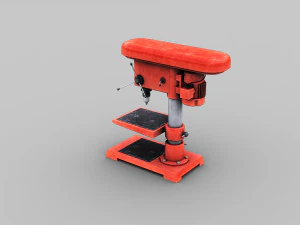 Bench drill lowpoly 3D Model