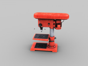 Bench drill lowpoly Modello 3D