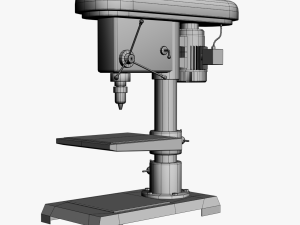Bench drill lowpoly Modello 3D
