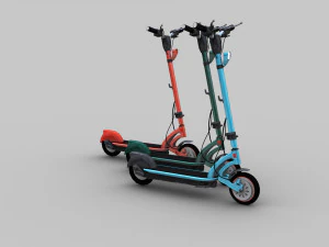 Electric Scooter Lowpoly 3D Model