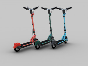 Electric Scooter Lowpoly Model 3D